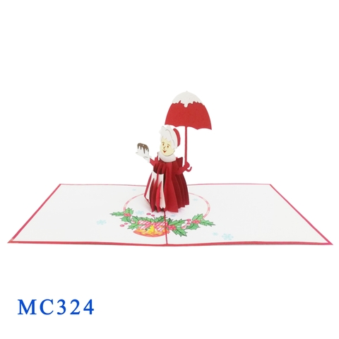 Mrs Santa Claus Pop Up Card