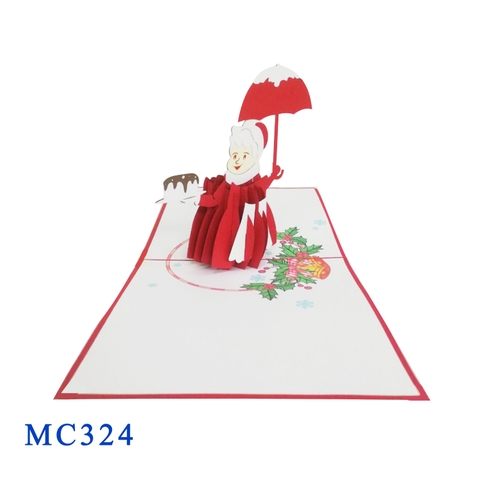Mrs Santa Claus Pop Up Card