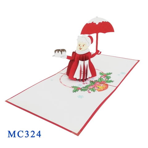Mrs Santa Claus Pop Up Card