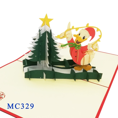 Christmas Donald Pop Up Card