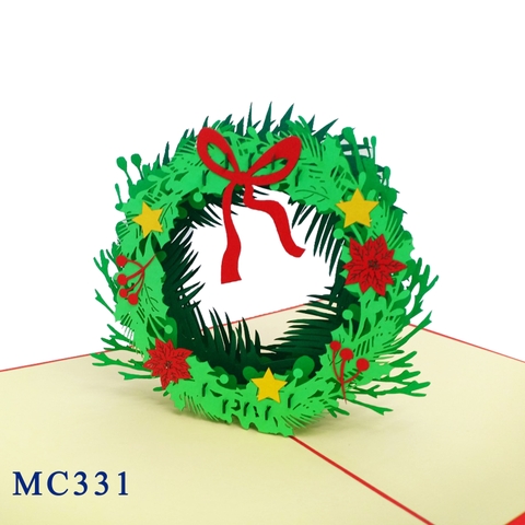 Christmas Wreath Pop Up Card