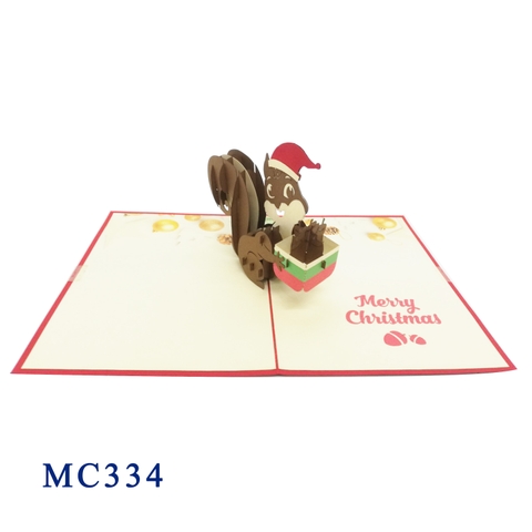 Squirrel Noel Pop Up Card