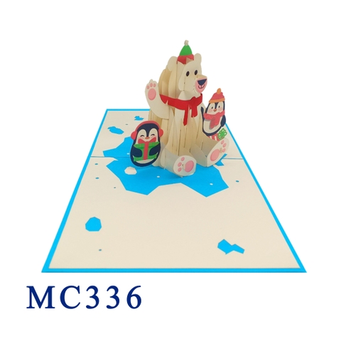 Polar & Penguins Noel Pop Up Card