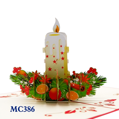 Christmas Candle Pop Up Card
