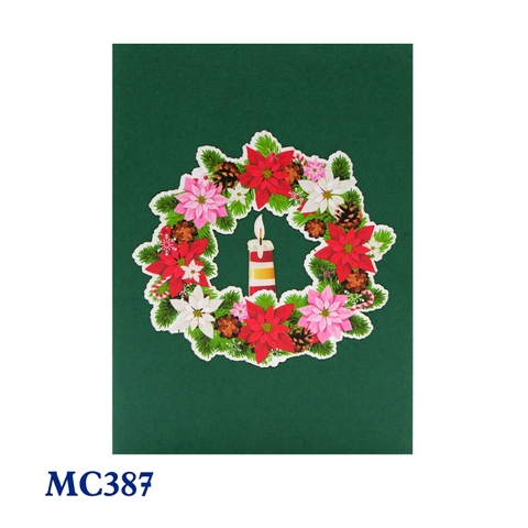 Christmas Wreath Pop Up Card