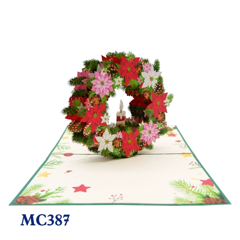 Christmas Wreath Pop Up Card
