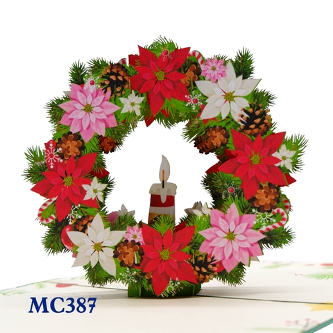 Christmas Wreath Pop Up Card