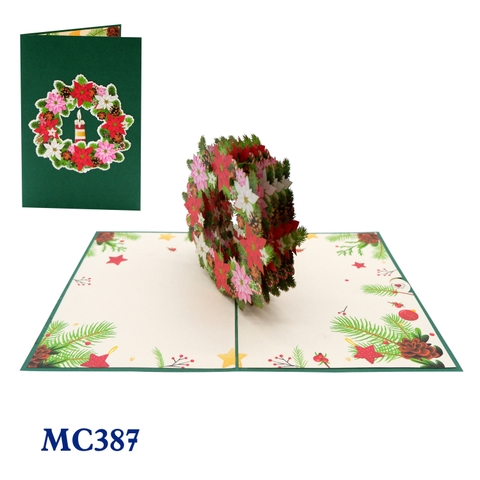 Christmas Wreath Pop Up Card