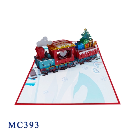 Noel Train Pop Up 3D Greeting Card