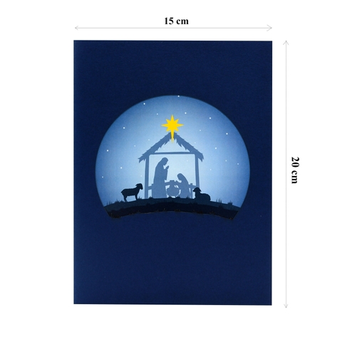 Noel Tree Nativity Pop Up Card
