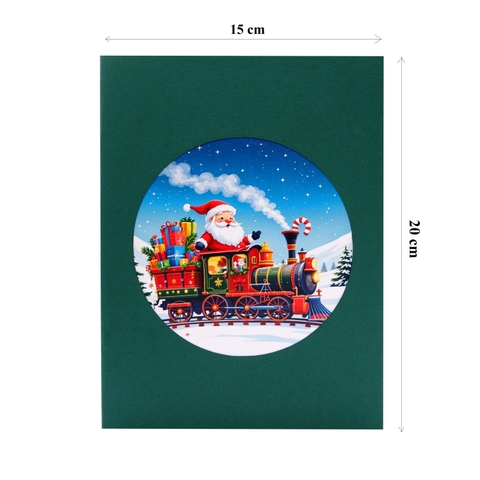 Santa Train Pop-Up Card