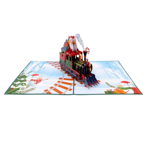 Santa Train Pop-Up Card