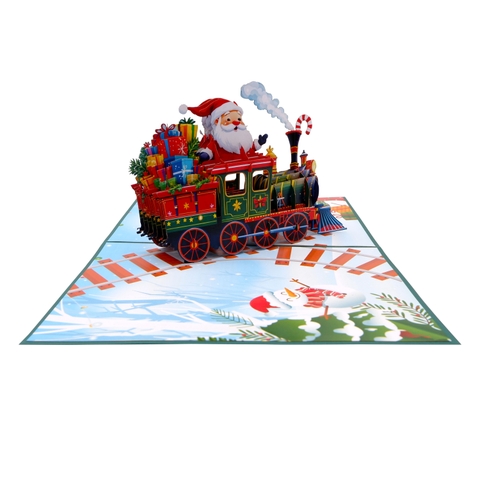 Santa Train Pop-Up Card