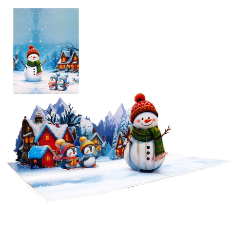 Christmas Snowman Pop Up Card