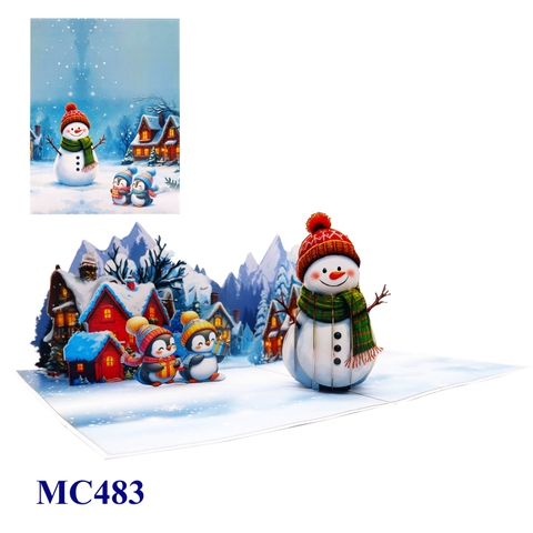 Christmas Snowman Pop Up Card
