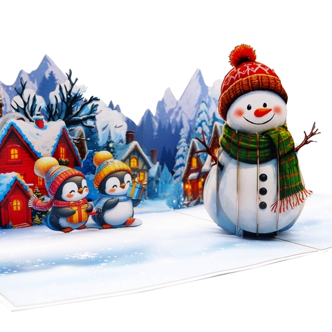 Christmas Snowman Pop Up Card