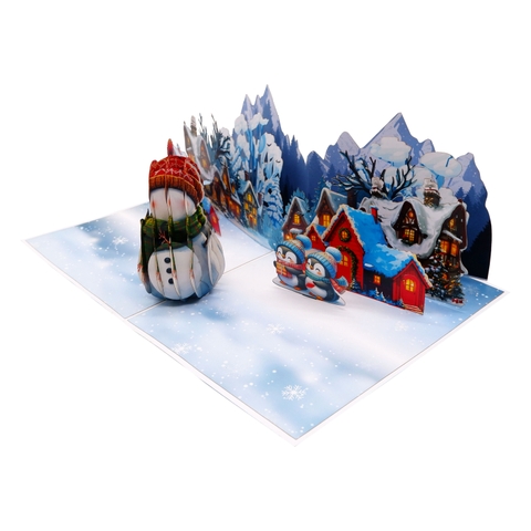 Christmas Snowman Pop Up Card