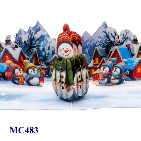 Christmas Snowman Pop Up Card