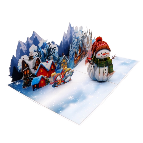 Christmas Snowman Pop Up Card