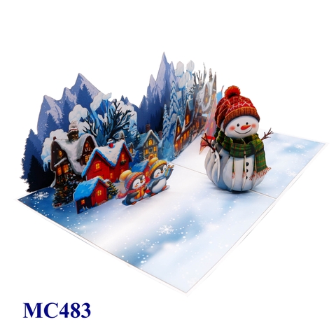 Christmas Snowman Pop Up Card
