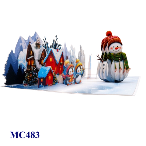 Christmas Snowman Pop Up Card