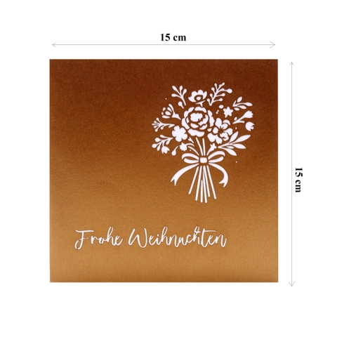 Christmas Flower Bouquet Pop-Up Card