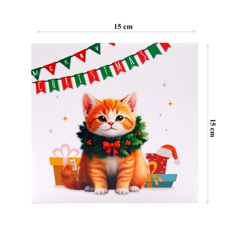 3D Christmas Cat Pop-Up Card – A Heartwarming Holiday Gift