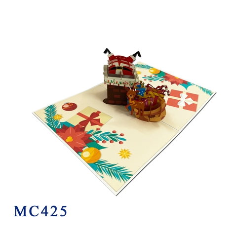 Merry Christmas Santa Claus Pop Up Card