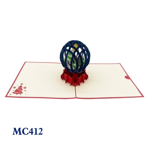 Merry Christmas Snow Globe Pop Up Card