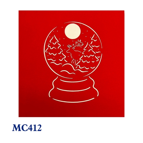 Merry Christmas Snow Globe Pop Up Card