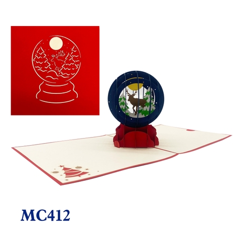 Merry Christmas Snow Globe Pop Up Card