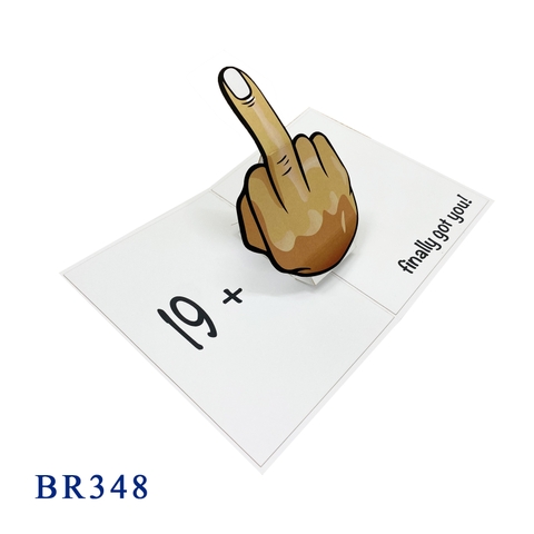 Middle Finger Birthday Pop Up Card