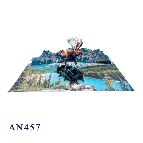 Moose 3D Pop-up Card