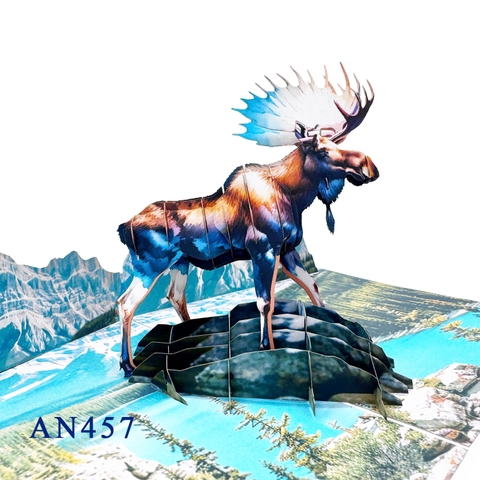 Moose 3D Pop-up Card