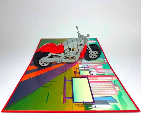 3D Motorcycle Pop Up Card