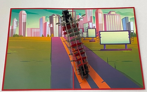 3D Motorcycle Pop Up Card