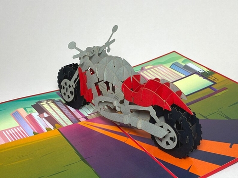 3D Motorcycle Pop Up Card