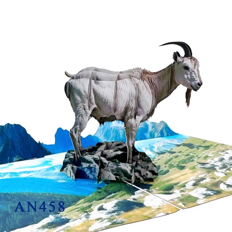 Mountain Goat 3D Pop-up Card