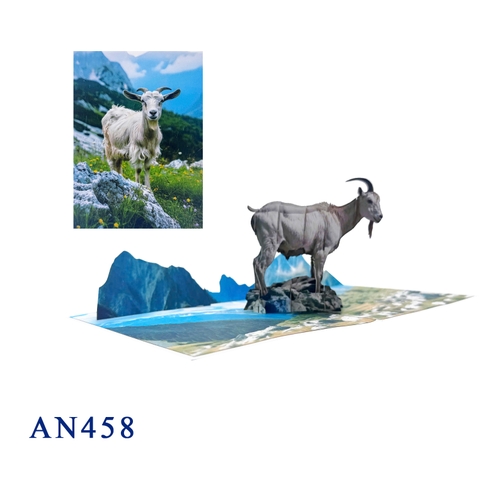 Mountain Goat 3D Pop-up Card