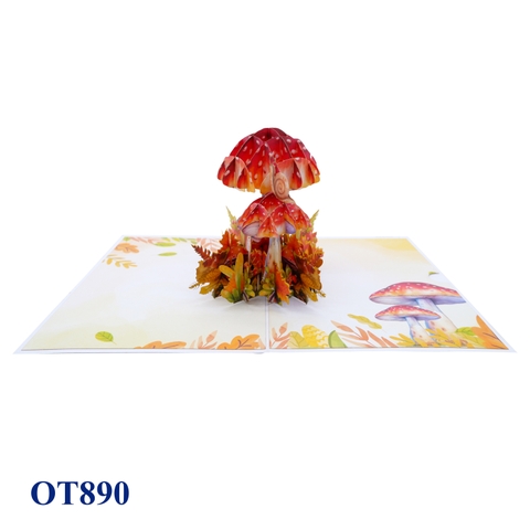 Mushroom & Snail Pop Up Card
