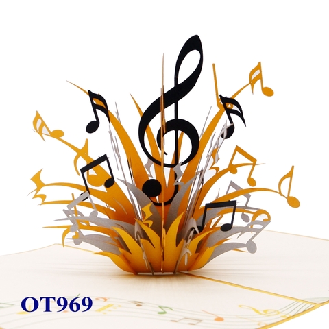 Music Notes Pop-Up Card