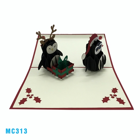 Noel Penguin Pop Up Card