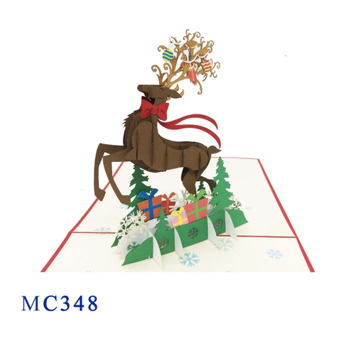 Noel Reindeer Pop Up Card