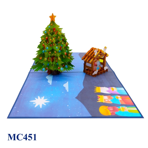 Noel Tree Nativity Pop Up Card