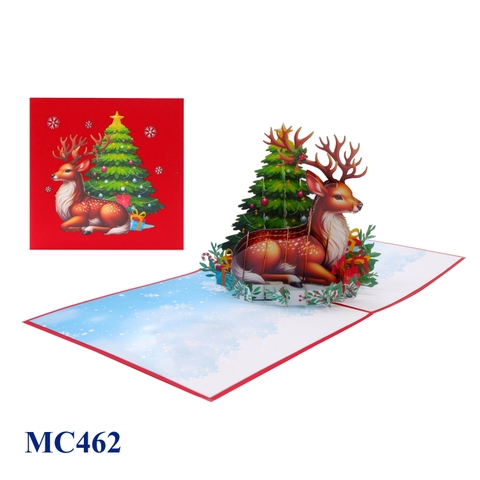 Noel Tree Reindeer Pop Up Card