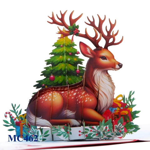 Noel Tree Reindeer Pop Up Card