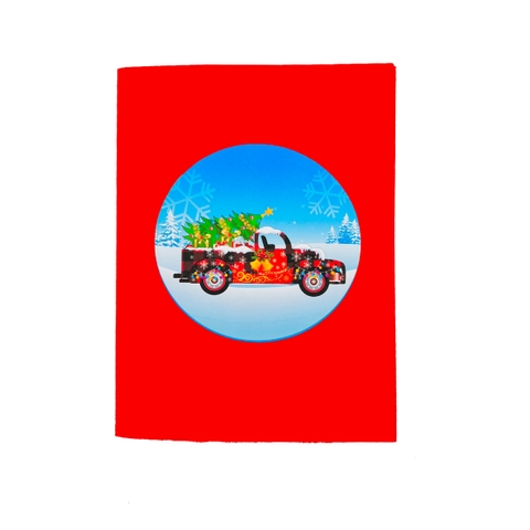 Noel Truck Pop Up Card