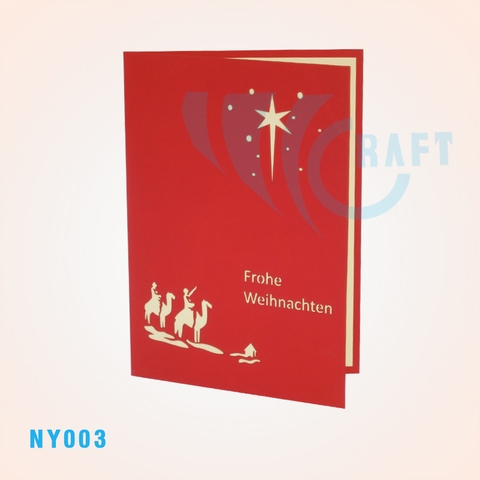 New Year Star Pop Up Card