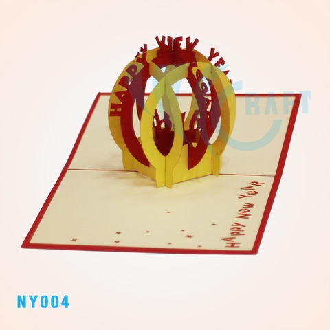 New Year Globe Pop Up Card