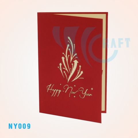New Year Fireworks Pop Up Card
